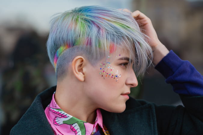 Colored hair designs