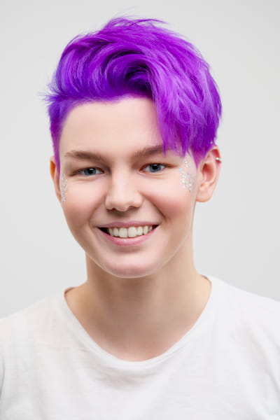 Purple Hair Design