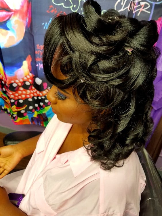 natural hair silk press